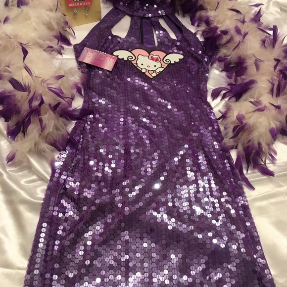 Purple Sequin Prom Dress - Picture 11 of 13